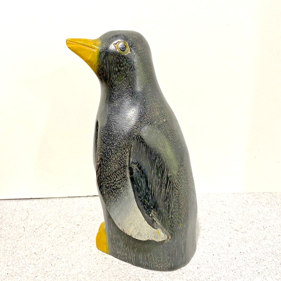 Vintage Carved Wooden Penguin Bird Figure Handcrafted Painted Primitive Folk Art - Picture 5 of 13